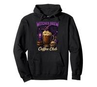 Witches Brew Coffee Club Halloween Witch Hat Latte Design Pullover Hoodie