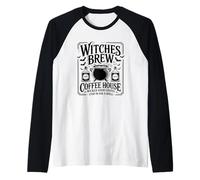 Witches Brew Coffee House Stop in Spell Raglan Baseball Tee