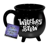 Witches Brew & Hocus Pocus Cauldron Mug, 450ml/15oz Ceramic Coffee Cup, Halloween Drinkware for Coffee, Tea, Hot Chocolate | Christmas, Halloween & Birthday Gift