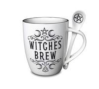 Witches Brew Mug Spoon Set Alchemy England Fine Bone China Gothic Cute Gift