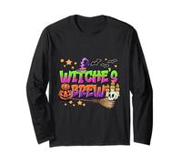 Witches Brew Shirt Spooky Halloween Cauldron Party Long Sleeve T-Shirt