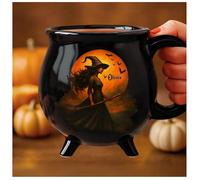 Witches Brew - Witch Cauldrons Mugs, 2025 New Halloween Witch Cauldron Mug, Witches Coffice Mugs Tea Cup, for Friends, Family, Yourself, Witching You a Wicked Brew Cauldron Mug (B)