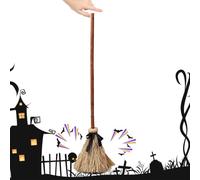 Witches Broom 37.4 Inch Tall Spooky Sound Halloween Decoration