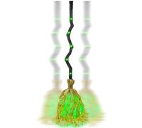 Witches Broom Halloween Decor Animated Light up Moving Broomstick with Spooky Sounds Dancing Magic Witch Broom for Indoor Outdoor Porch Party Decorations (1pc)