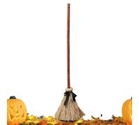 Witches Broom Halloween Decoration - Animated Floating Properties | Moving Haunted Brooms With Creepy Sound | Bailing Flying For Use On The E