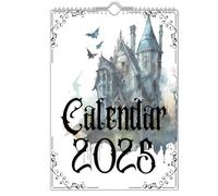 Witches Calendar 2025 Goth Wall Calendar Witch Decor A4 Witchy Art Monthly Planner 2025 For Wall Decor