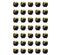 Witches Cauldron - Edible Cupcake Toppers - Wafer or Icing - Haunted Spooky Halloween Party Themed Celebration Cake Decorations for Cupcakes, Cookies, Brownies, Muffins & More!