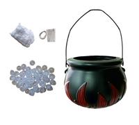Witches Cauldron | Halloween Witch Pot Decorations,Bubble Props Decoration Candy Holder for Home Kitchen Porch Yard Haunted Houses Parties Events Outdoor