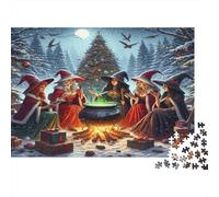 Witches Christmas Family Puzzle Lovers Jigsaw 1000 Pieces Sturdy Paper Brain Training Puzzle Puzzle 70x50cm/1000pcs