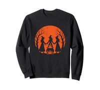 Witches Circle Cauldron Halloween Moon Sweatshirt