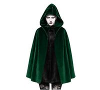 Witches Cloak Adult, Gothic Short Hooded Cape Adult Victorian Medieval Cloak With Hood Vampire Wizard Halloween Ren Faire Cosplay Costume