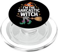 Witches Club I'm The Sarcastic Witch Halloween Humor PopSockets PopGrip for MagSafe