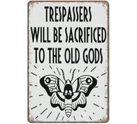 Witches Decor Sign, Witchy Witchcraft Decoration, The Old Gods Funny Man Cave Wall Tin Sign Stuff Poster For Home House Coffee Garage Metal Retro Sign Decor 6x8 Inch
