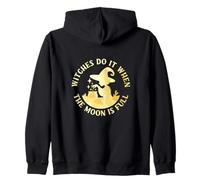 Witches Do It When the Moon is Full Cheeky Witch Zip Hoodie