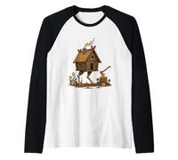 Witches Folklore Cabin Dark Art Raglan Baseball Tee