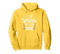 Witches Get Stuff Done Magical Moonlit Motivation Pullover Hoodie, Adult Unisex, Lemon, M