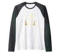 Witches Get Stuff Done Magical Moonlit Motivation Raglan Baseball Tee, Men, Dark Heather/White, XL