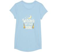 Witches Get Stuff Done Magical Moonlit Motivation T-Shirt, Girls, Baby Blue, XS