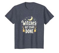 Witches Get Stuff Done Magical Moonlit Motivation T-Shirt, Kids, Heather Blue, 2 Years
