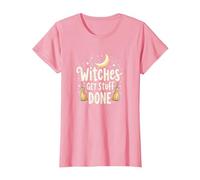 Witches Get Stuff Done Magical Moonlit Motivation T-Shirt, Women, Pink, XXL