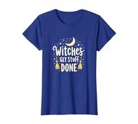 Witches Get Stuff Done Magical Moonlit Motivation T-Shirt, Women, Royal Blue, S