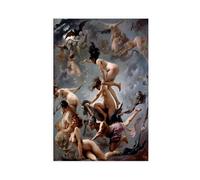 Witches Going to The Sabbath - Luis Ricardo Falero 1878 Canvas Art Poster And Wall Art Picture Print Modern Family Bedroom Decor Unframe 16x24inch(40x