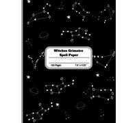 Witches Grimoire Spell Paper: Witches Grimoire Spell Paper Black and White Stars Science Class | Grimoire Spell Paper Grimoire journal Paper Notebook | 120 Pages, 8.5" x 11" inches