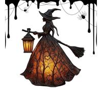 Witches Halloween Ornament - Bookshelf Figure - Fantasy Craft Statue, Holiday Display | Belted Seasonal Decoration Piece, Illuminated Halloween Witch Figure, Decorative Ornament for S