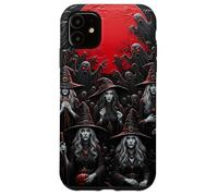 Witches Halloween Red Moon Spooky Gothic Horror Dark Case for iPhone 11