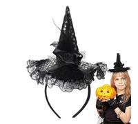 Witches Hat - Halloween Costume Headband | Sequins, Lace Hoop Band, Fancy Dress Hair Accessory - Girls, Boys, Women, Party, Cosplay, School Event, Themed Gathering, Fun Festive Decoration For Holiday