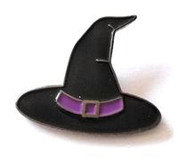 Witches Hat Metal Enamel Pin Badge Lapel Brooch Wicca Wiccan Pagan Halloween