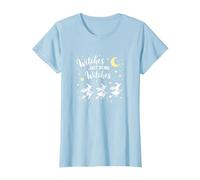 Witches Just Being Witches Moonlit Broomstick Adventure T-Shirt, Women, Baby Blue, XXL