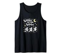 Witches Just Being Witches Moonlit Broomstick Adventure Tank Top, Men, Black, L