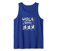 Witches Just Being Witches Moonlit Broomstick Adventure Tank Top, Men, Royal Blue, L