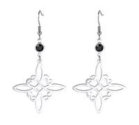 Witches Knot Earrings for Women Celtic Witch Knot Earrings Wiccan Symbol Witchcraft Dangle Drop Earrings Protection Talisman Pagan Geometric Jewelry