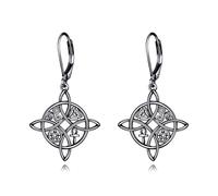 Witches Knot Earrings Sterling Silver Celtic Witch Knot Earrings Witches Knot Jewellery Gifts for Women Girls