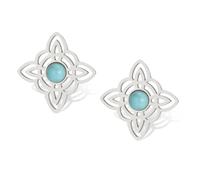 Witches Knot Earrings with Turquoise Magic Celtic Knot Dangle Stud Earrings Stainless Steel Celtic Irish Wiccan Witchcraft Pagan Jewelry for Women Teens