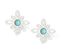 Witches Knot Earrings with Turquoise Magic Celtic Knot Dangle Stud Earrings Stainless Steel Celtic Irish Wiccan Witchcraft Pagan Jewelry for Women Teens