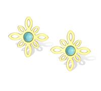 Witches Knot Earrings with Turquoise Magic Celtic Knot Dangle Stud Earrings Stainless Steel Celtic Irish Wiccan Witchcraft Pagan Jewelry for Women Teens