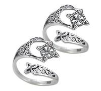 Witches Knot Ring - Bohemian Gothic Knot Jewelry, with Open Adjustable Design, Vintage Handmade Ring for Women, Unique Statement Piece Wedding Daily | for Adults Commuting Camping Travel