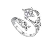 Witches Knot Ring,Witch Gifts,Witches Protection Knot Ring,WitchesKnot Rings, Sterling SilverRings,Handmade Witch's Return-Knot Jewelry,Adjustable Thumb Open Rings,Gifts for Women Girlfriends