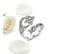 Witches Knot Ring, Witches Protection Knot Rings for Women - Open Adjustable Design, Retro Loop Design, Symbolizing Protection, Gratitude, and Love, for Relatives and Friends (1PC)