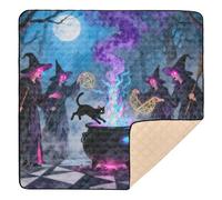 Witches' Magical Cauldron Large Sturdy Baby Gym & Activity Mat for Floor Cozy Breathable Playroom Activity Mat for Baby Kids Toddlers Infants, 50'' x 50''