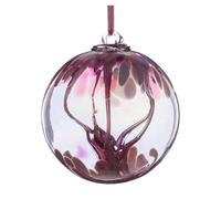 Witches or Spirit ball, 15cm, pink with glass strands inside