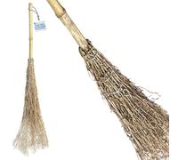 Witches Outdoor Broom 120cm - Besom Garden Broom with Twigs, Natural Binding Twine, Sturdy Handle - Effortlessly Clears Paths and Pavements, Ideal for Patio, Driveway, Halloween