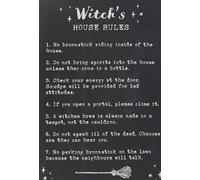 witches rules fridge magnet handmade in uk
