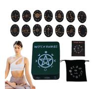 Witches Runes Kit | Wooden Mystical Witches Runes Set | Witches Runes Kit With Guide Book Set For Beginners, Pagan/Altar/Divination/Meditation/Spiritual