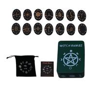 Witches Runes Kit, Wooden Runes & Book | Complete Guidebook Witch Runes Set With Guide Book For Fortune Telling, Unique Handcrafted Divination Tools