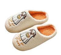 Witches Shoes for Women Halloween Slippers for Women Cute Spooky Ghost Pumpkin Slipper Cozy Soft Fluffy Plush Fuzzy Winter Warm Slip On House Bedroom Shoes Non-slip Indoor Outdoor Sliders