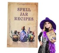 Witches Spell Book, Clear Printing Spell Book with 61 Pages for New Witches, Supplies and Tools for Beginner Enthusiasts